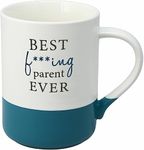 Pavilion Gift Company - 18 oz. Large Coffee Cup - Best Fucking Parent Ever. Mug Funny Mom Dad Parents Coffee Mug, Novelty Gift for Mothers, Fathers, and New Mama