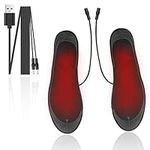 Heated Insoles,Heated Insoles USB Heated Insoles Unisex,Foot Warmers for Women Man,Heated Insoles Washable, Heated Socks, Black (Suit for Size 35-44)