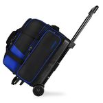 LARIPOP Dual Roller 2-Ball Bowling Bag, Featuring a Separate Large Shoe Compartment Capable of Accommodating Bowling Shoes, a 3-Section Telescopic Handle that Extends Up to 40" Designed for Travel.