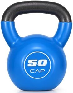CAP Vinyl Coated Cast Iron Kettlebell, 50 LB Home Gym Weight