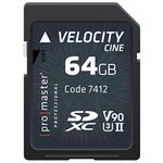 Promaster SDHC 64GB Velocity CINE V90 UHS-II U3 Memory Card (7412)