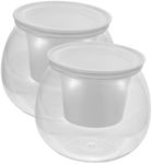 OFFSCH 2pcs Orchid Pots Glass Conta