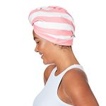 Dock & Bay Turban Hair Towel - For Home & the Beach - Super Absorbent, Quick Dry - Malibu Pink, One Size