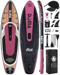 Dama Paddle Board, Wide Stable Structure for Beginners, Smooth Gliding for Yoga and Fishing, 11' x 34" x 6", 400 lb Weight Capacity, All-Around Design for Multi-Person Use, Pet-Friendly