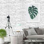 197”×17.7” 3D Brick Wallpaper Peel and Stick Wallpaper White Gray Brick Wallpaper Self Adhesive Grey Brick Removable Wallpaper Textured Brick Wallpaper Stick and Peel for Fireplace Wall Vinyl