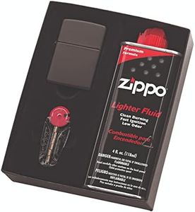 Zippo Gift Kit with Fluid, Flints and Empty Lighter, Black Matte