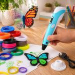 MiniExplorer 3D Pen with Adapter| 3D Pen for Kids| 3D Pen with 3 * 1.75MM PLA Filaments 10m Each| 3D Printing Pen | 3D Pen Set with PLA Filament Included - Ready to Create