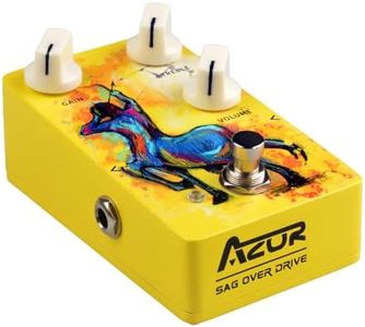 AZOR SAG OVER DRIVE Analog Overdrive Pedal for Electric Guitar - True Bypass, High Gain Effects with GAIN/VOLUME/TONE Knobs, DC9V Powered, Low Noise Guitar Effects Pedal