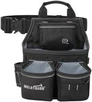 MELOTOUGH Electrician Tool Pouch with Belt,13 Pocket-Tool Bag,Carpenter Tool Pouch,Small Tool Belt Pouch Designed for Electrician,Carpenter,Construction,Black,Father Day Deal,Father Day Gift