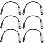 Seismic Audio - SAXLRC1-6 Pack of XLR Female RCA Male 1' Patch Cables