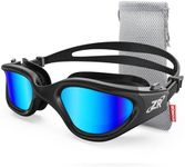 ZIONOR Swim Goggles, Upgraded G1 Polarized Swimming Goggles UV Protection Anti-fog Adjustable Strap for Men Women Adult Indoor or Outdoor (Polarized Light Mirror Blue Lens)