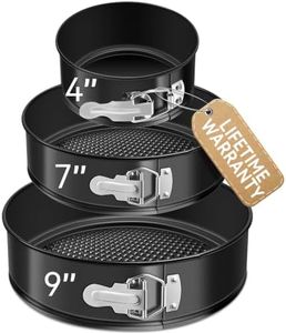 USLAI 4+7+9 Inch Springform Pan, Nonstick, Set of 3