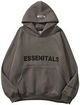 EUDOLAH Women and Men Y2K Oversized Pure Fleece Hoodie Casual Wear with Pocket Aesthetic Sweatshirt Pullover Hooded Sweater(Small,Z Grey)