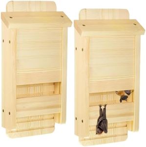 Vercraft 2 Pcs Wood Bat House for Outdoors 14.5 x 6.7 x 2.2 Inches Weatherproof Bat Box Easy to Install Weatherproof Shelter for Outdoor Natural Backyard Need to Assemble