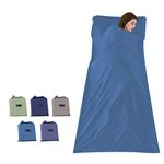 Sleeping Bag Liner Compact Sleep Bag Lightweight Travel Sheet Camping Sheets Sleeping Sack Picnic Hotel Sheets Sleeping Bag Liner, Blue, 45 x 82.6inch(115 x 210cm)