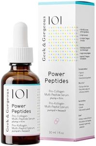 Geek & Gorgeous Power Peptides Serum - Serum antiedad con múltiples péptidos para una piel más firme, reducción de arrugas y mayor fuerza de sujeción, 30 ml