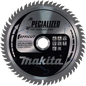 Makita B-69870 Efficut Wood Circular TCT Saw Blade, 165 mm x 20 x 60T