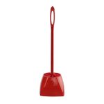 Kleeno by Cello Eco Round Toilet Brush with Stand, 1pc, Red