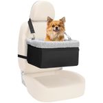 NOVOLAB Puppy Car Seat Upgrade Deluxe Portable Pet Dog Booster Car Seat with Clip-On Safety Leash,Perfect for Small Pets up to 26lbs