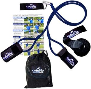 Arm Pro Bands - Resistance Training Bands for Baseball and Softball Arm Strength and Conditioning. Available in 3 Levels (Youth, Advanced, Elite). Anchor Strap, Travel Bag, Digital Training Downloads, unisex-adult, Blue (College/Pro Level)