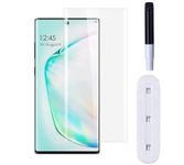 DD SON Premium Uv Tempered Glass Screen Protector Compatible For Samsung Galaxy Note 10 Plus Smartphone (Pack Of 1) With Edge To Edge Full Coverage Uv And Easy Installation Kit