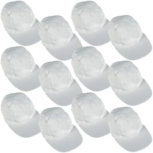 Do It Yourself Value White Cotton Caps 12 Pc - Crafts for Kids and Fun Home Activities