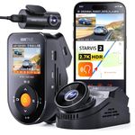 Vantrue S1 Pro 2.7K Front and Rear WiFi Dash Cam, 1440P 60FPS Dual Hidden Dash Camera with STARVIS 2 Sensor, HDR, Night Vision 2.0, GPS Tracking, 24 Hrs Parking Mode, Voice Control, Support 512GB Max