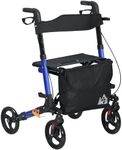 HOMCOM 4 Wheel Rollator with Seat a