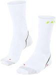 FALKE Unisex BC Impulse Reflective Cycling Socks, Breathable Quick Dry, Mid Calf, Ultra Thin Cushion, Lightweight, White (White 2000), 5-6, 1 Pair