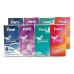 PAMI Ultra-Soft Pocket Tissues [8 Packs x 10 Tissues Per Pack] - 3-Ply Travel Tissue Packs For Kids & Adults- Paper Facial Tissues For Purse, Pocket, Car- Strong & Absorbent Paper Handkerchiefs