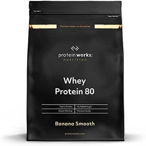 THE PROTEIN WORKS Proteine Whey 80 (Concentrate) In Polvere | 82% Di Proteine | Frullato Proteico Povero Di Zuccheri | Banana Vellutata | 500g