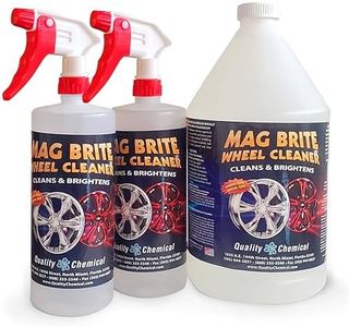 Quality Chemical Mag Brite/Acid Wheel and Rim Cleaner/Wheel and Tire Cleaner - Formulated to Safely Remove Brake Dust and Heavy Road Film - Best Car Wheel Cleaner for Rims Cleaner - 1 Gallon Combo