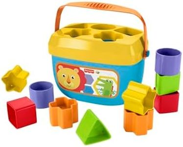 Fisher-Price Stacking Toy Baby's First Blocks Set of 10 Shapes for Sorting Play for Infants Ages 6+ Months