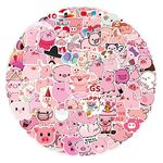 Pig Stickers for Laptop(50Pcs),Gift for Kids Teens Adults Girl,Cartoon Pig Animal Waterproof Stickers for Water Bottle,Vinyl Stickers for Scrapbook,Journal,Bike,Cup Skateboard Suitcase