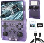 【30000 in 1】 R40S Pro Retro Handheld Game Console, Video Game Console, 3.5 inch IPS Screen, More Than 20 Emulator, 256G TF Card (Purple)