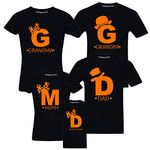 RAINBOWTEES GDMD Family -t-Shirts Set of 5 for Grandpa,Grandma and Father Mother and Daughter (Black, Mail The Sizes to Gangsters.4006@gmail.com)