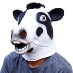 CreepyParty Deluxe Novelty Halloween Costume Party Latex Animal Head Mask Cow