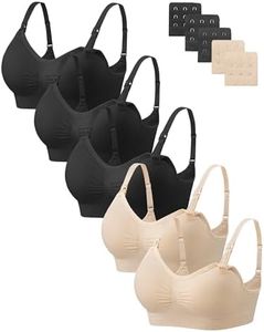 Angelhood Women Nursing Bras for Breastfeeding 5 Pack, Maternity Sleep Bra