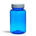 ASTON PACK Pharma Grade Empty PET Tablet / Pill / Capsule / Supplement Holder Storage Bottle with WHITE SCREW CAPS, (Cobalt Blue), (120 ml - Pack of 10)