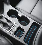 Auovo 2021 Anti-dust Mats for Kia Sportage KX5 Accessories 2017 2018 2019 2020 2021 2022 Custom Interior Cup Holder Inserts Center Console Door Pockets Liners 15pcs (Blue Trim)
