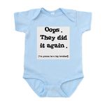 CafePress Oops! Big Brother Infant Creeper Cute Infant Bodysuit Baby Romper Sky Blue