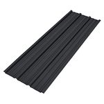 BIRCHTREE 24x Roof Sheets Corrugated Garage Shed Side Panels Metal Roofing Covers Carport Greenhouse 1080x426mm RSS02 Black