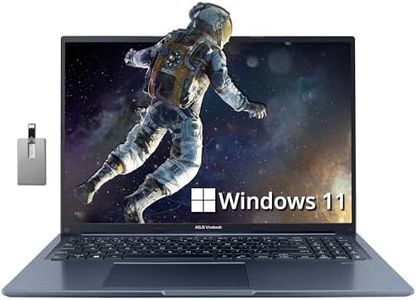 ASUS Vivobook 16 16'' FHD Business Laptop, AMD R7 5800HS, 16GB RAM, 512GB PCIe SSD, AMD Radeon Graphics, Number Pad, 720p HD Camera, Win 11, Blue, 32GB Hotface USB Card