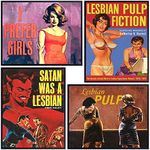 Lesbian Fiction Artwork Set - Lesbian Gifts for Girlfriend - Vintage Hollywood Movie Posters - Pictures for Gay, LGBTQ, Queer Women - Chic Home Decor - Retro Wall Art Prints - 8x10