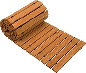 Worth Garden 9 ft. Wooden Garden Pathway - 17 in. W Roll Out Straight Walkway for Outdoor Patios, Gardens, Yard, Beach Boardwalks, Wedding Party - Decorative Wood Path - Metal Wire Connection