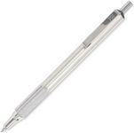 Zebra Pen F-701 Retractable Ballpoint Pen, Stainless Steel Barrel, Fine Point, 0.8mm, Black Ink, 1-Pack