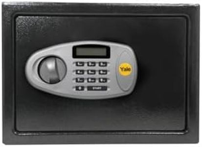 Yale YSS/250/DB2 Digital Safe Locker for Home & Office | 16.3 Liters | Pin Code Access | Emergency Key | Intrusion Alarm | 16mm Anti-Saw Bolts | Electronic Keypad Locker | Standard Security | Black