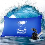 FoundGo Pool Cushion Winter [XXL 2x4m 0.4mm PVC] Ultra Thick Pool Pillow Air Pillow Cushion with Eyelets Inflatable Winter Pillow for Pool Covers incl. 2x rolls rope & 6x repair Blue