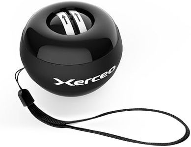 Xerceo Auto-Start Power Gyro Ball, for Wrist & Forearm Training, Black