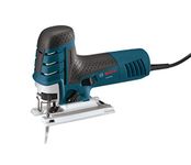 BOSCH JS470EB Corded Barrel-Grip Jig Saw - 120V Low Vibration, 7.0-Amp Variable Speed for Smooth Cutting up to Up to 5-7/8" Inch on Wood, 3/8" Inch on Steel for Countertops, Blue